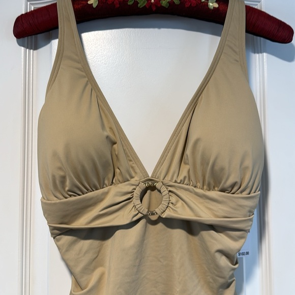 Michael Michael Kors one piece bathing suit . 12 Khaki NWT - Picture 2 of 7